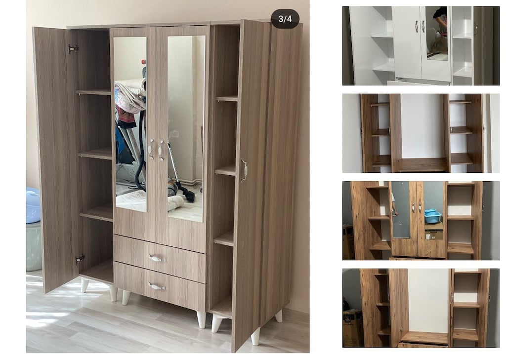 4 kapaklı elbise dolabı gijyivcnjy - 3