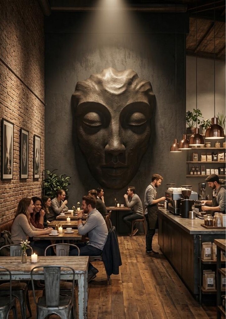 Mega Boy Cafe / Restoran Dekoratif Duvar Heykeli (2.50 \times 2.30 m) - 3