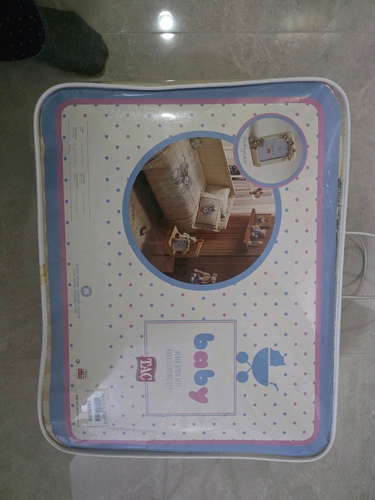 SIFIR ETİKETLİ - Taç Bebek Uyku Seti + Büyük Boy Pike + Çarşaf — görsel 5/9