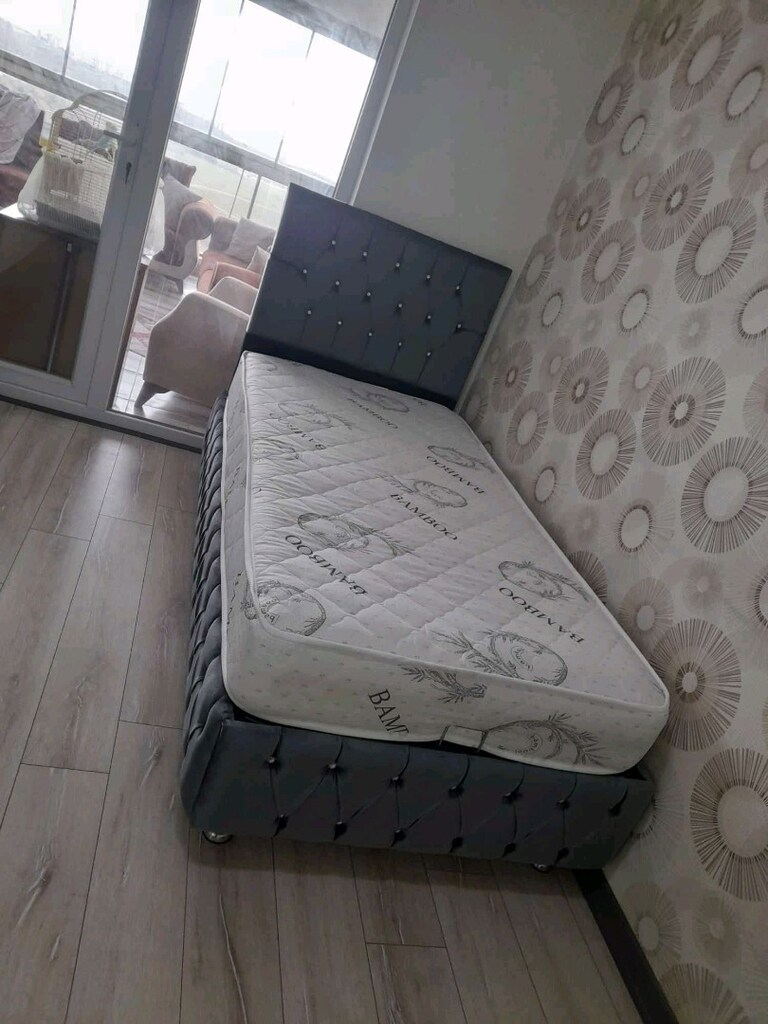 tek kişilik yatak baza başlık 3lü set - 3