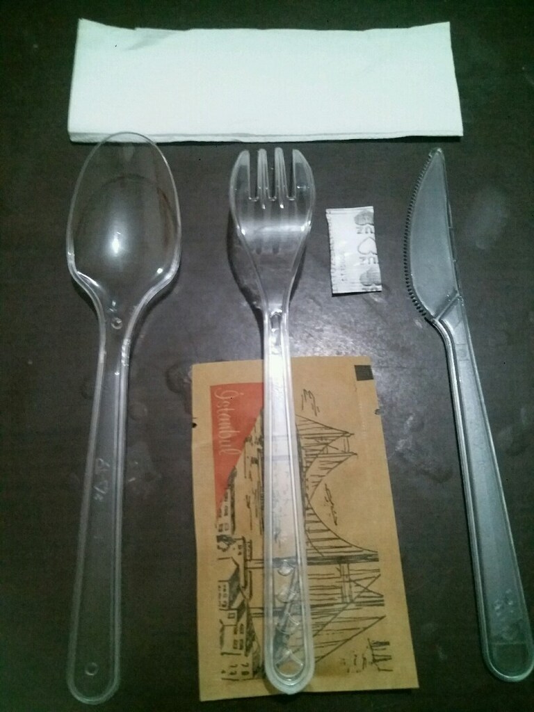 plastik çatal kaşık bıçak seti takımı - 6