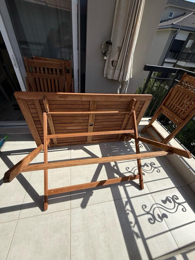 Akasya Ahşap Bahçe/Balkon Masa Takımı 4 Sandalyeli - 4