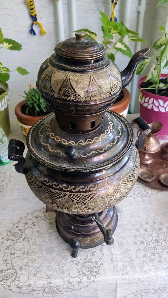 Bakır Semaver ve Fincan setleri - 2