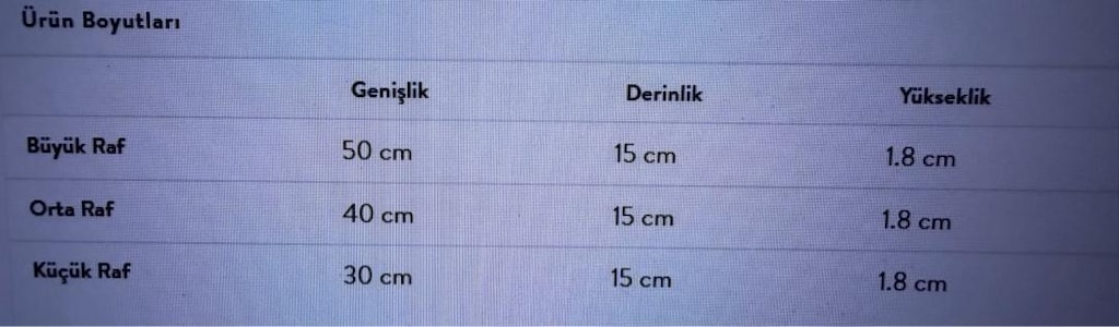 3 adet duvar rafı - 3
