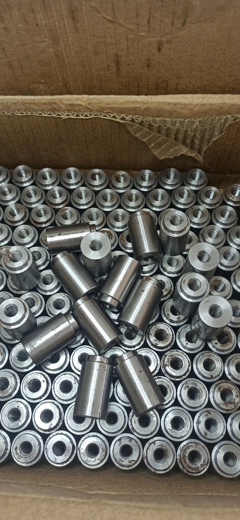 CNC torna üretimi, sıfır kademeli dişli burç / kaynak somunu (weld bun - 7
