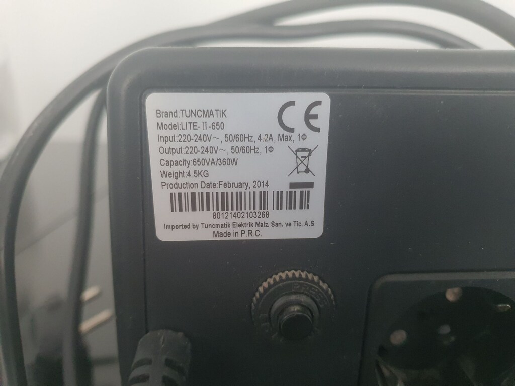 TUNÇMATİK İNTERAKTİF KESİNTİSİZ GÜÇ KAYNAĞI UPS - 5