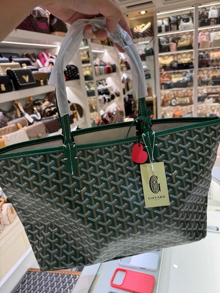 Goyard Saint Louis Tote Bag Yeşil SIFIR - 4