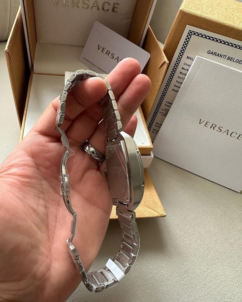 ORJİNAL VERSACE KARE SWİSS MADE ERKEK KOL SAATİ - 9