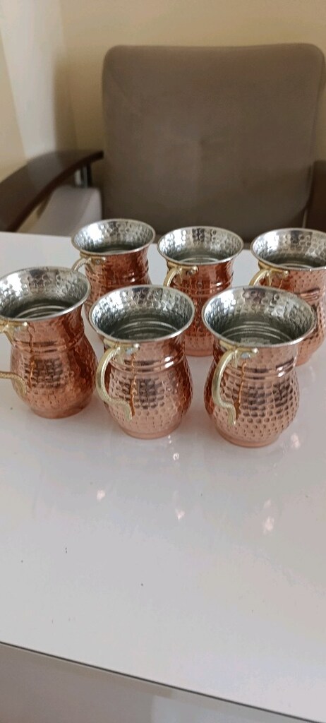 Bakır Ayran Bardagı 6lı - 10