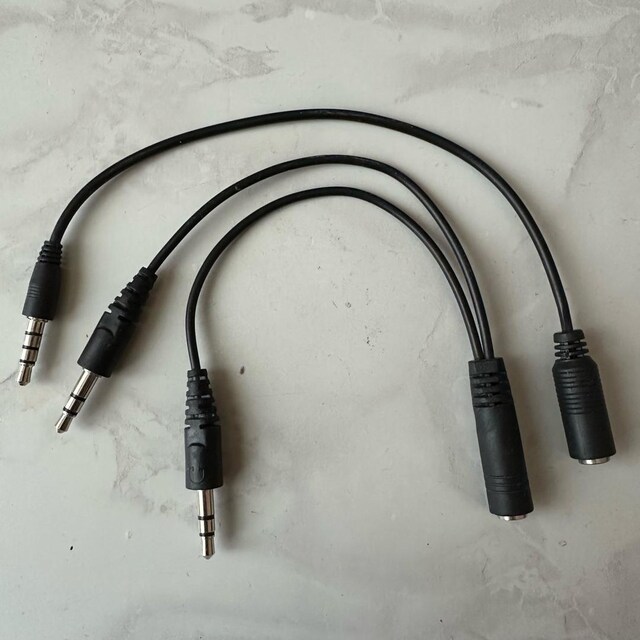 Aux Mikrofon Ses Kablosu Kulaklık Jack Çoklayıcı 3.5 mm Stereo