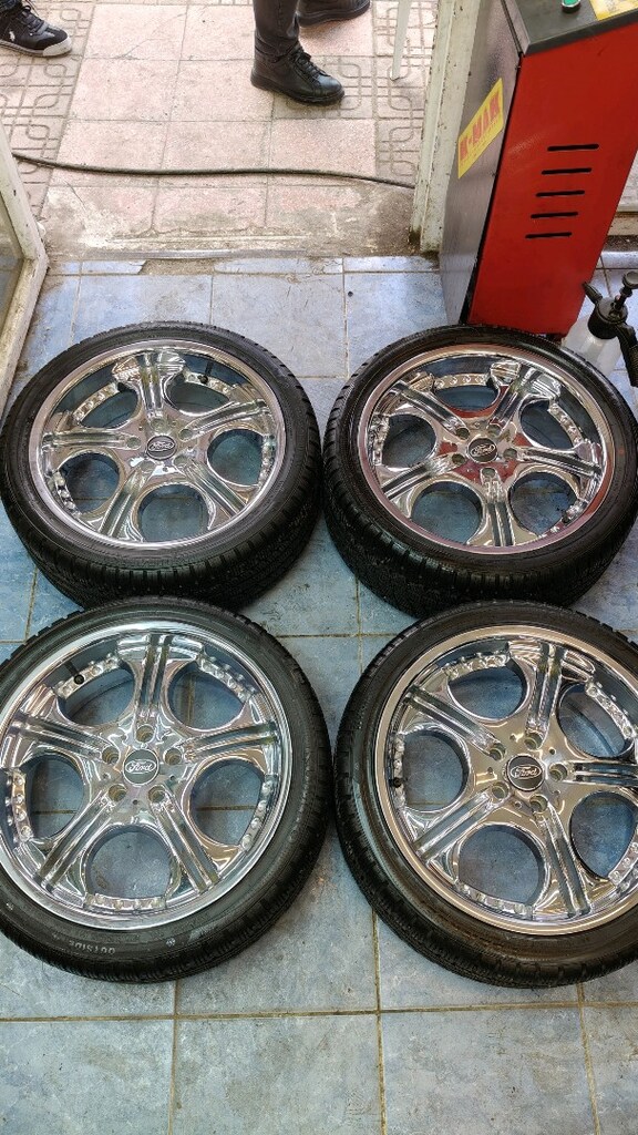 18 inç 5*108 krom jant lastik sıfır gibi hatasız lastik çok iyi - 3