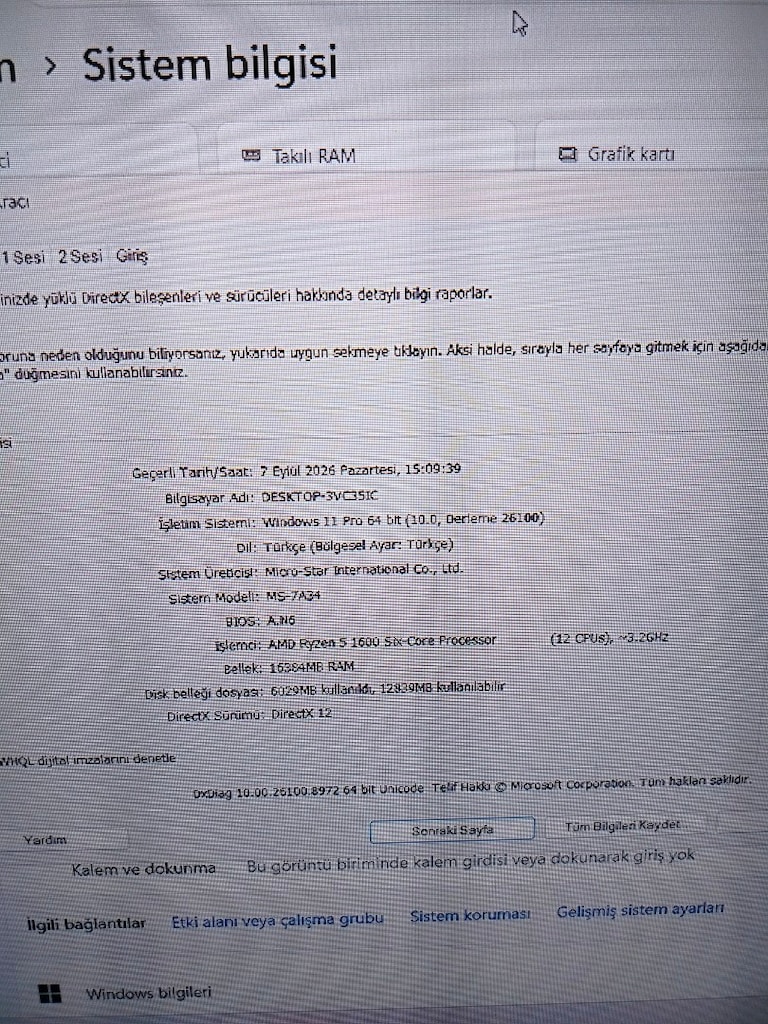 OYUNCU BİLGİSAYARI - PC RYZEN 5 16GB RAM M2 SSD - 6