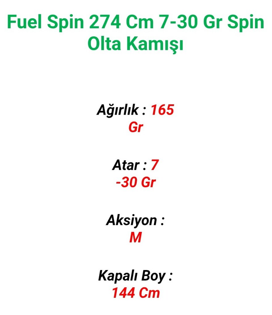 OKUMA Fuel Spin 2,74 cm boy 7-30 gr atar - 2