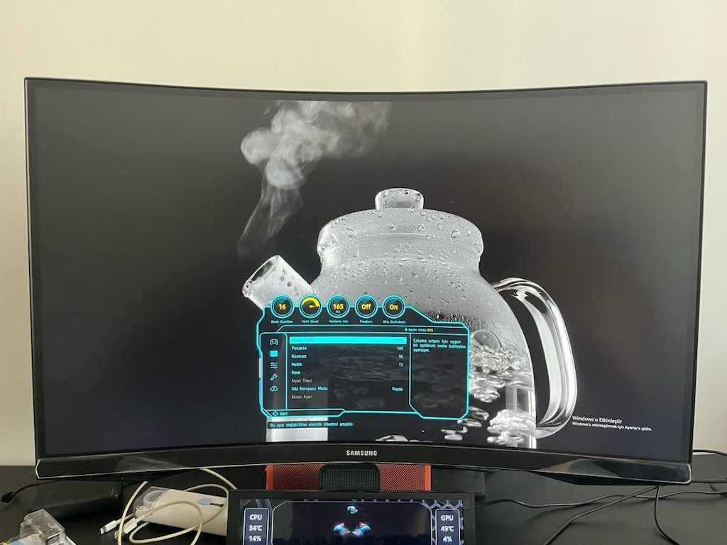 Temiz Samsung Odyssey G5 27" 2K 165Hz 1ms Curved Gaming - 2