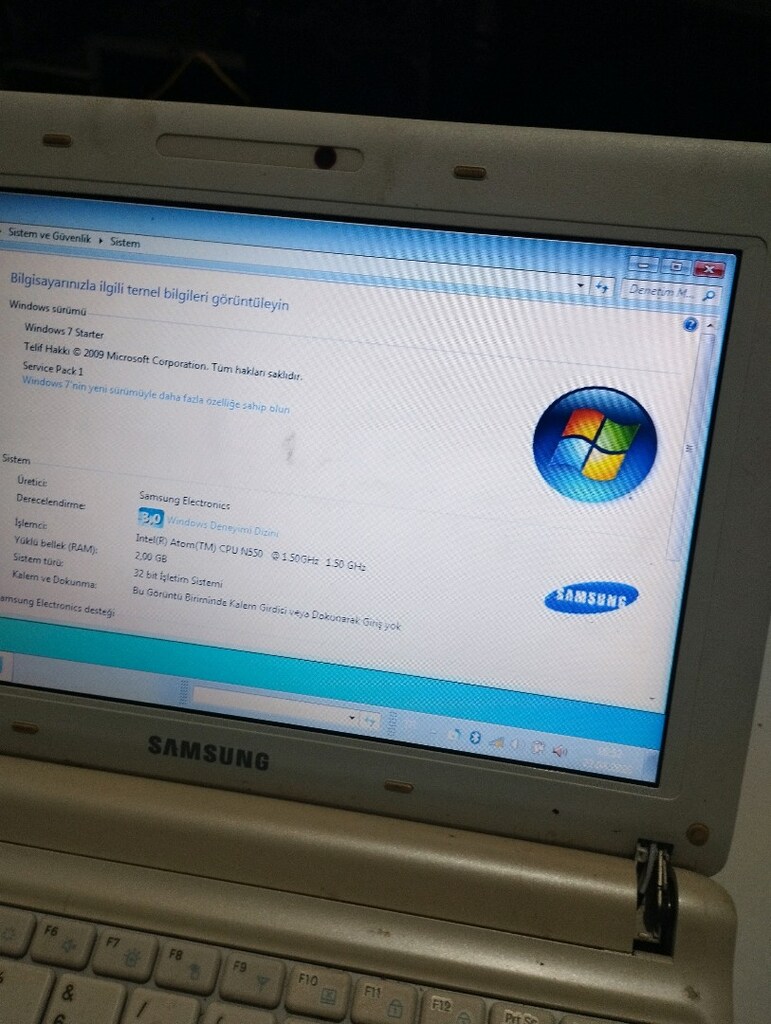 Samsung mini leptop sağlam çalışıyor pili bitik - 4