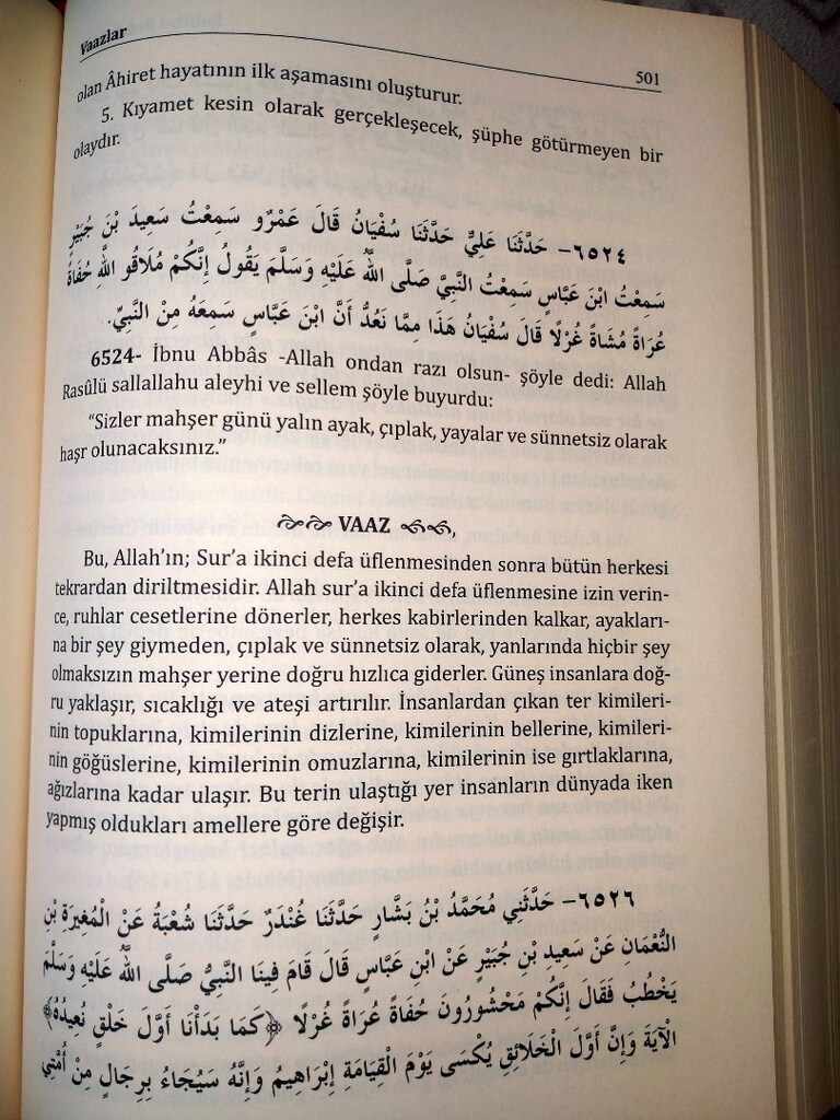 Dini kitap Sahihi Buhariden Vaazlar Hadisi şerif ler kitabı - 17