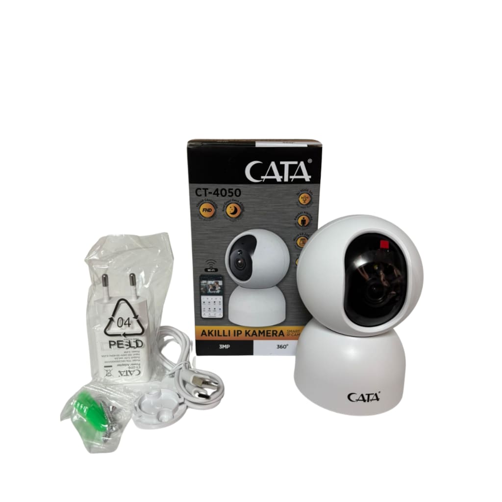 Cata CT-4050 Akıllı IP Kamera - 360° Gece Görüşlü SIFIR