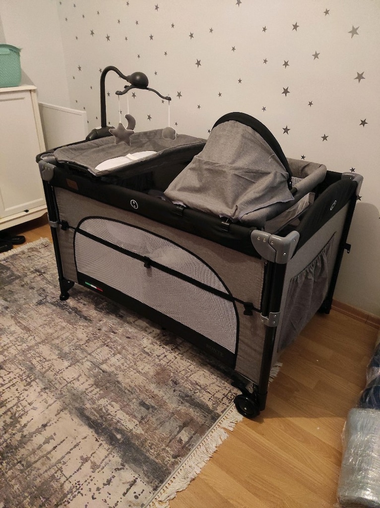 Elele Bonte 6in1Anne Yanı Oyun +Park Yatak XL + 10cm ortopedik yatak