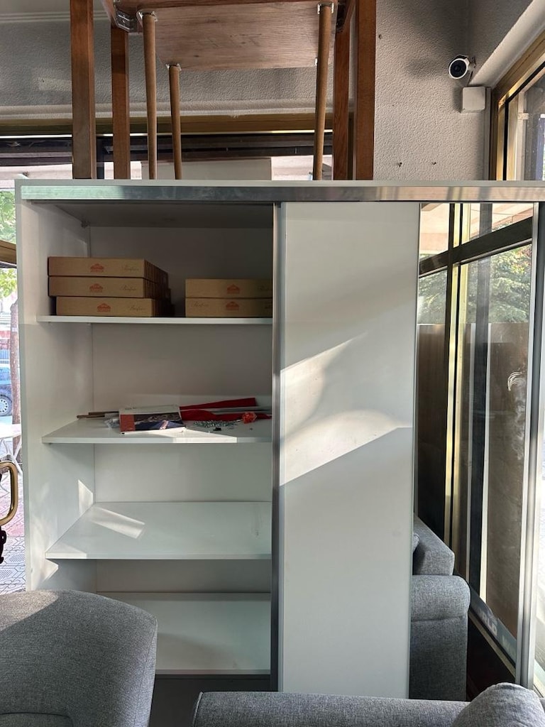 Sıfır.. Mdf Ahşap 160x210 Sürgülü Milano Dolap - 8