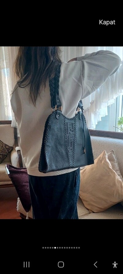 Orjinal FENDİ vintage kalın hakiki deri