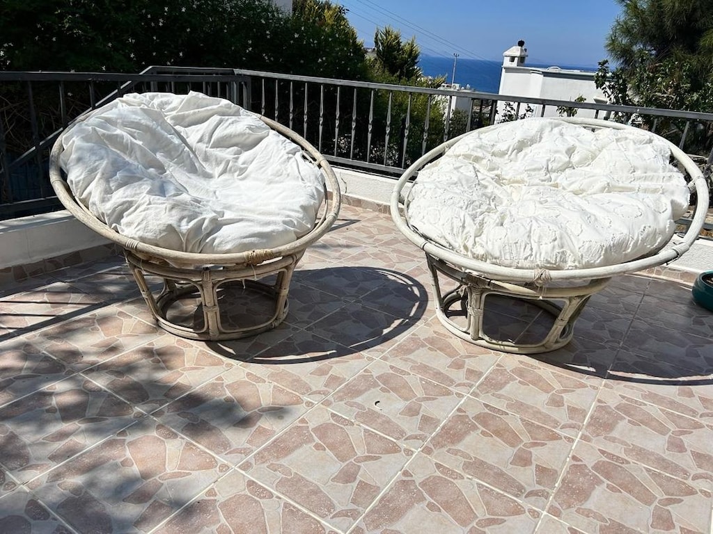 bambu rattan yuvarlak boho mudo chakra stili bahçe koltuk berjer - 4