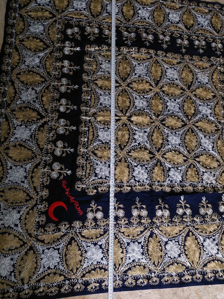 ANTIKA ESKI SUZANI NAKIS ÖRTÜ 120CM SİFİR SANDİKTAN TERTEMİZ - 5