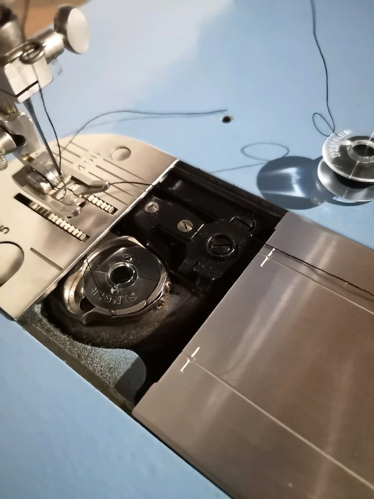 Fransız Singer Merritt Panoramic ev tipi dikiş makinesi Tam devir - 12