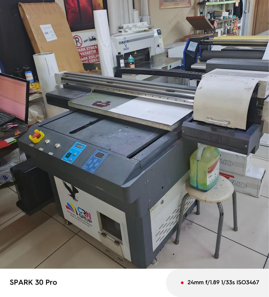 SATILIK UV BASKI MAKİNESİ YATAY 90/60 XP600 ÇİFT KAFA - 4