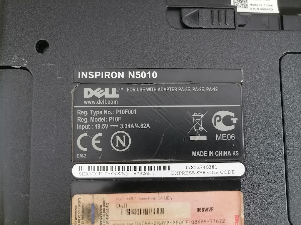 Dell N5010 P10F Laptop parçaları - 13