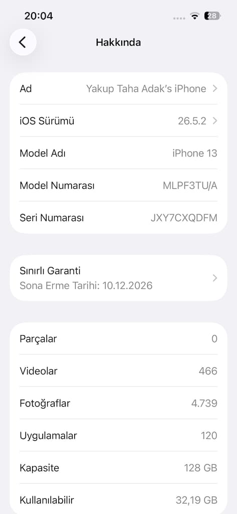 Çiziksiz iPhone 13 128 GB (TR Garantili)- Şarj Adaptörü-Kılıf Hediyeli - 2