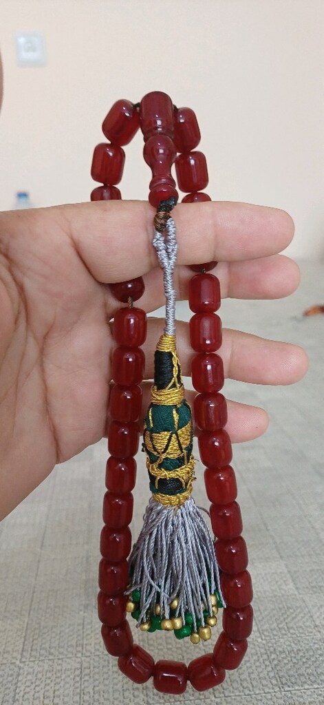 TESBİH ESKİLERDEN VİŞNE RENGİ SIKMA KEHRIBAN - 4