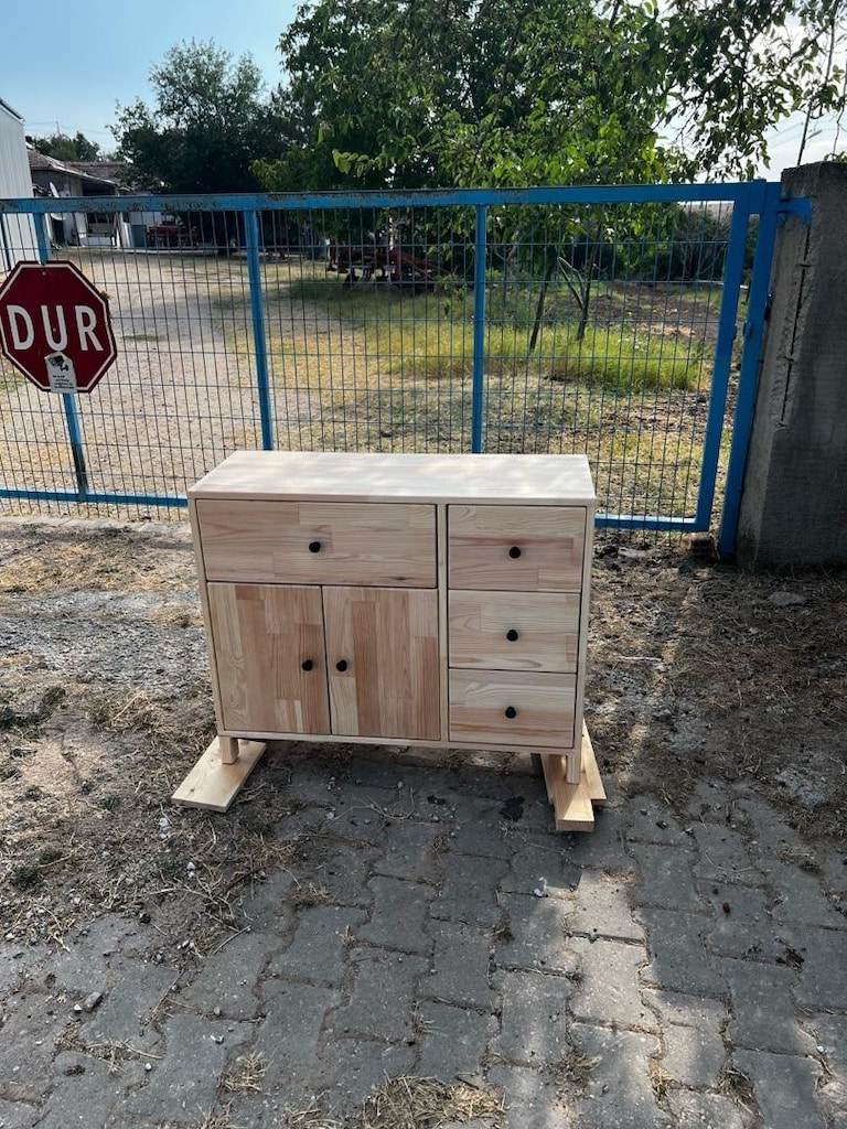 Masif Ahşap Şifonyer - 8