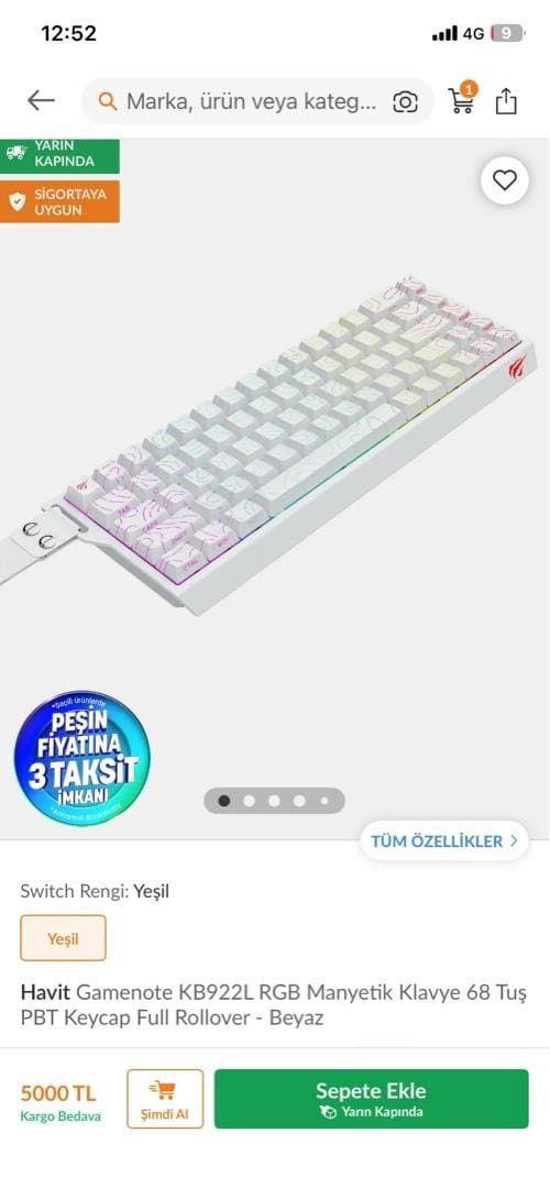 Havit Gamenote KB922L Garantili 2Yıl Sıfır Ayarında Az Pazarlık vardır - 7