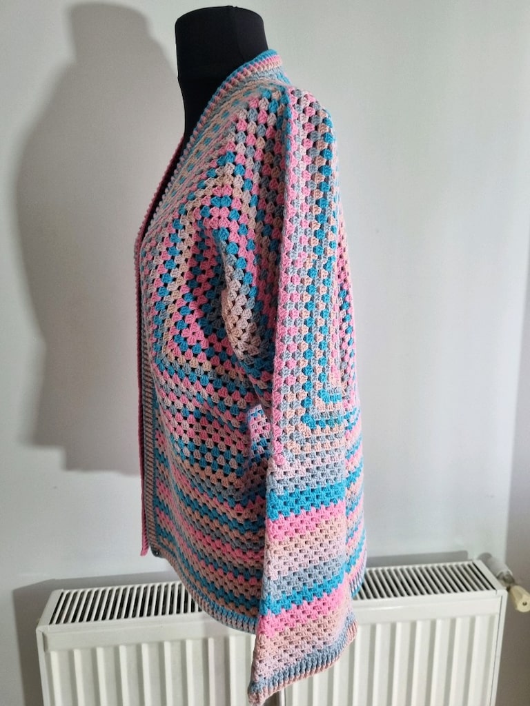 Batik Pamuklu El Örgüsü Hırka - 6