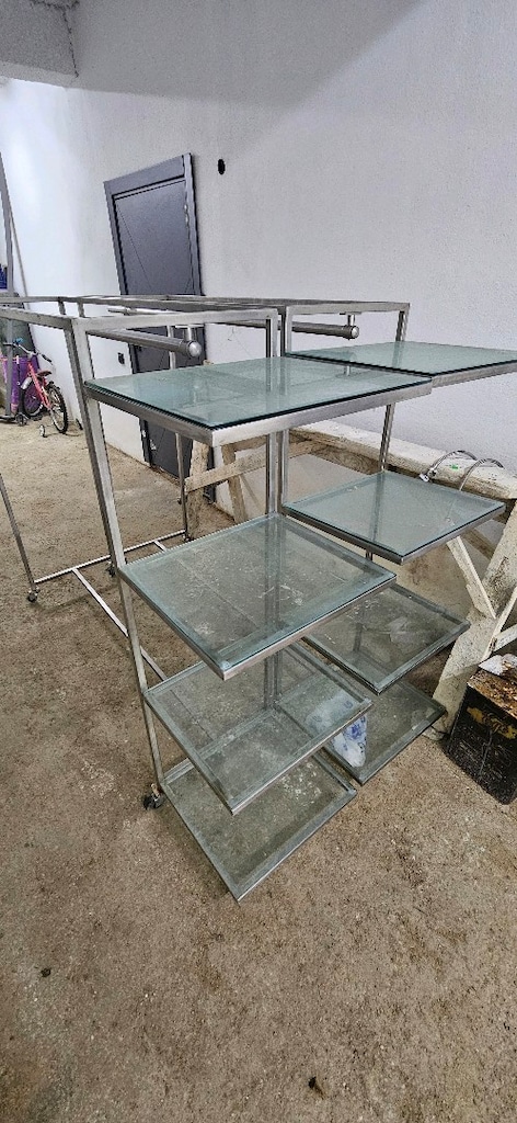 kırom metal butik rafı