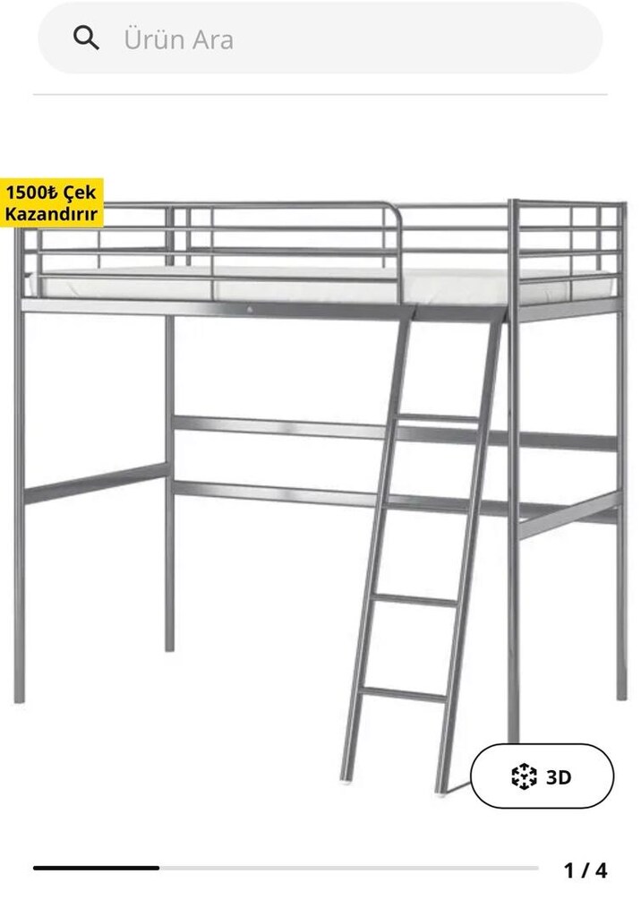 İkea ranza tek kişilik 90*200 cm - 10