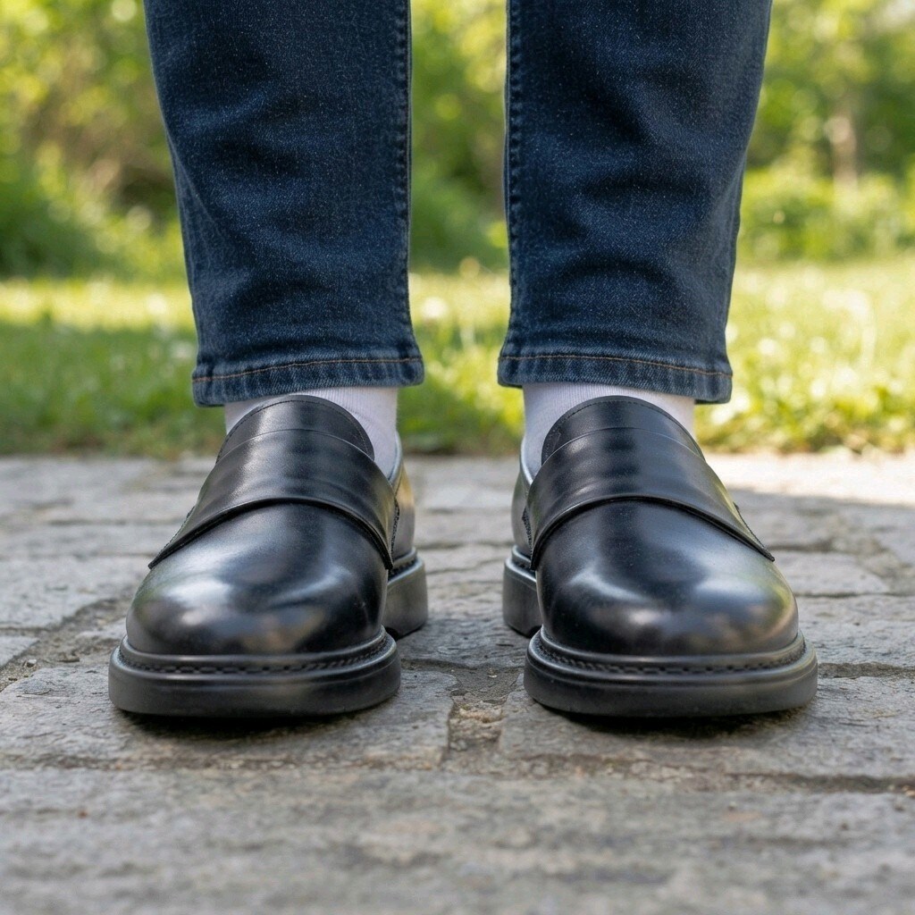 HAKİKİ DERİ GÜNLÜK LOAFER SİYAH (40-44) ERKEK AYAKKABI YENİ - 10