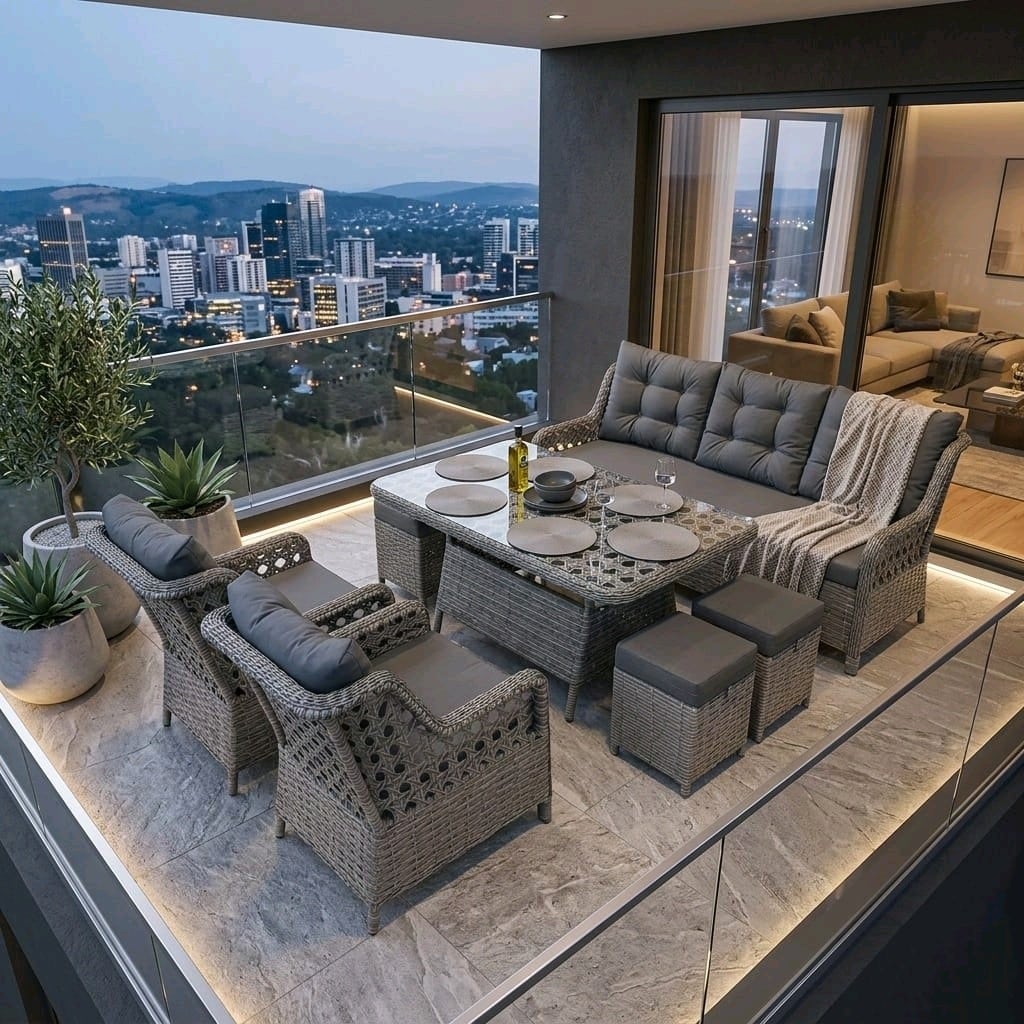 rattan bahçe mobilyaları, koltuk takımı, balkon mobilyasi - 5