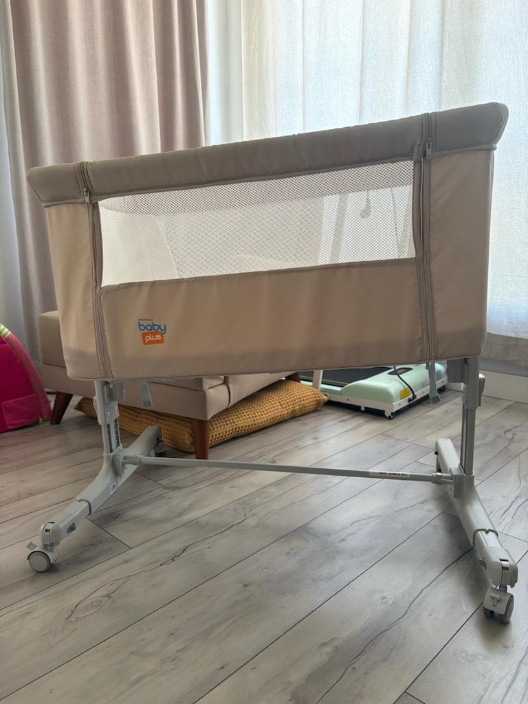 Baby Plus Ebebek Anne Yanı kumaş bebek beşiği tekerlekli stoklar yok - 2