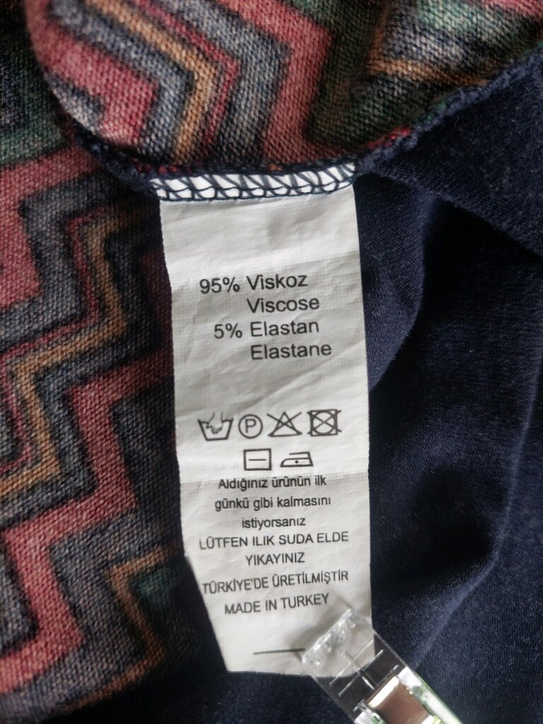Zikzak desenli Viskon dökümlü tunik-bluz - 7