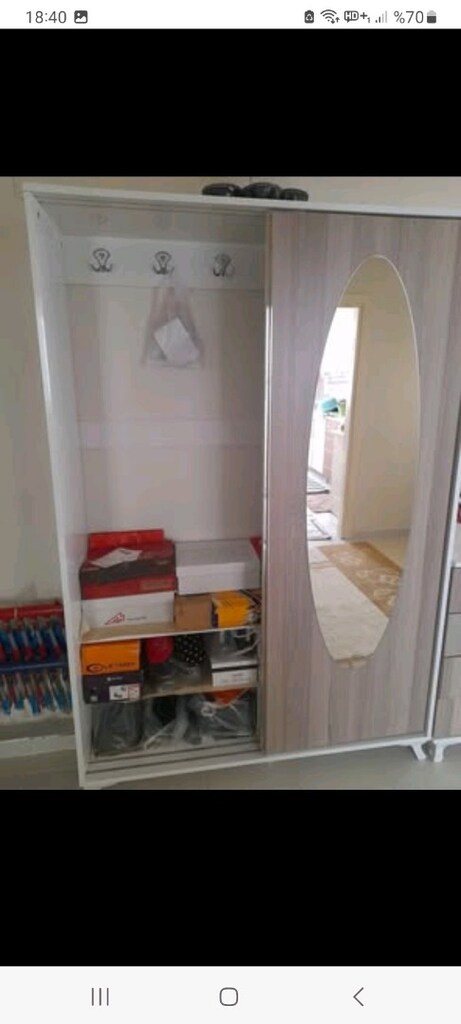 sıfır ayarında çok az kullanıldı acil satılık vestiyer dolabi hiç bir - 3
