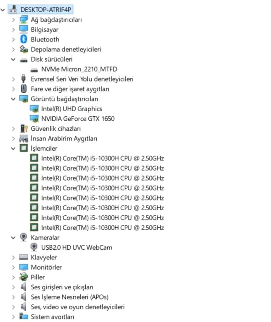 i5 10. Nesil Asus TuF G@ming 16 GB RAM tam bir oyun canavarı laptop - 10