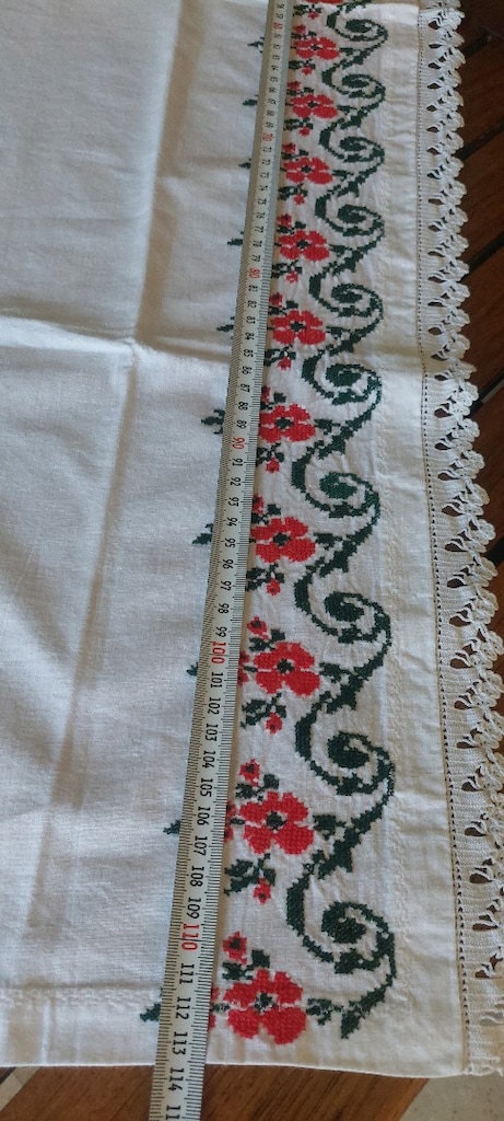 KANAVİCE ELİSİ ÖRTÜ 112,/33CM PATISKA KUMAŞ SİFİR DANTELLİ RAF ÖRTÜ - 3