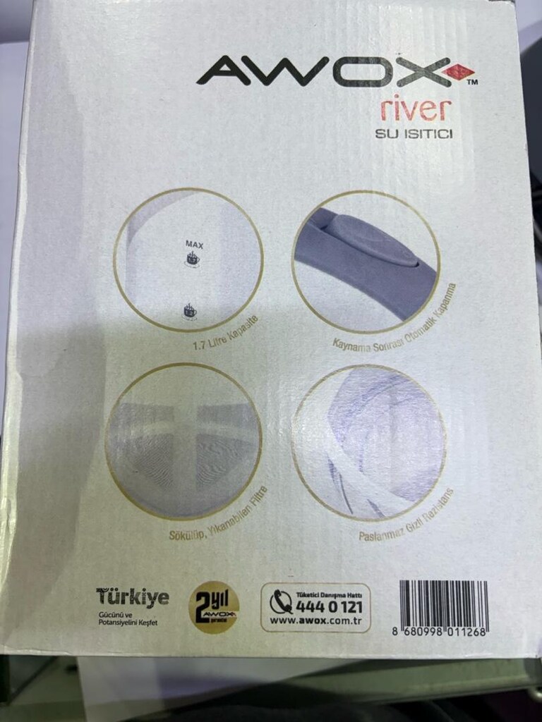Awox River 1.7 Lt Su Isıtıcı | LED Işıklı | Gizli Rezistans | 2000W - 9