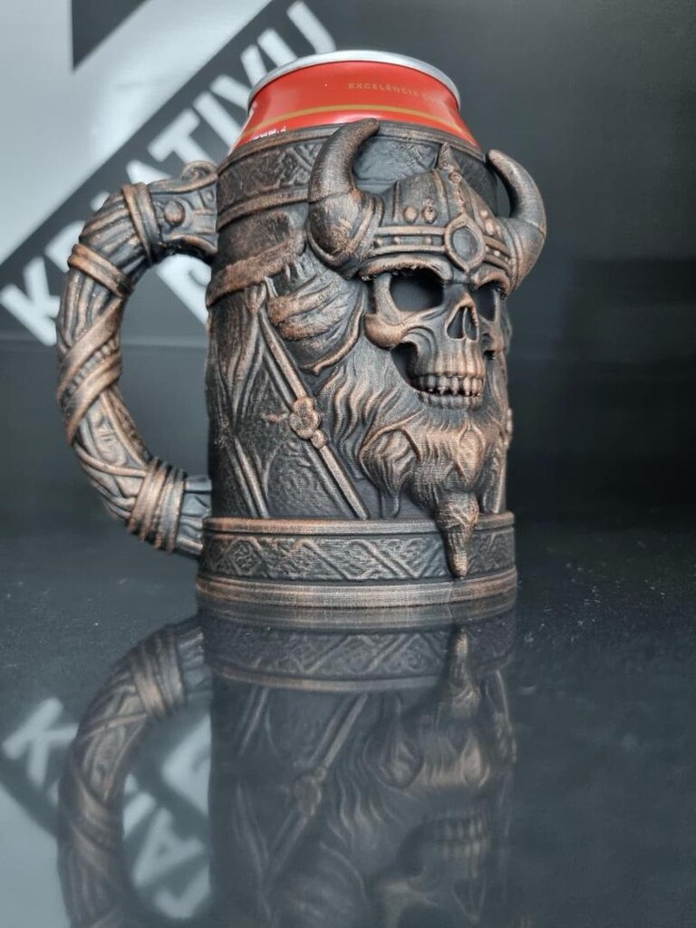 3D Baskı Viking Kuru Kafa Bardak / Kutu – 10 cm – Dekoratif Tasarım - 3