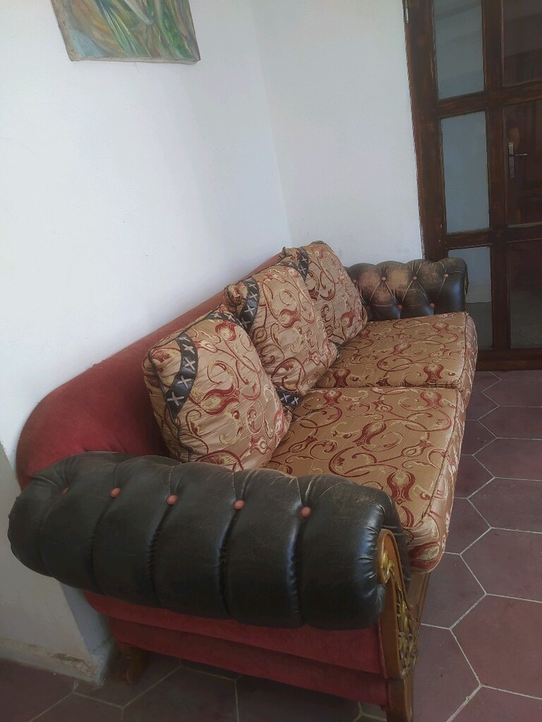 üçlü koltuk kollar deri kaplıdır - 3
