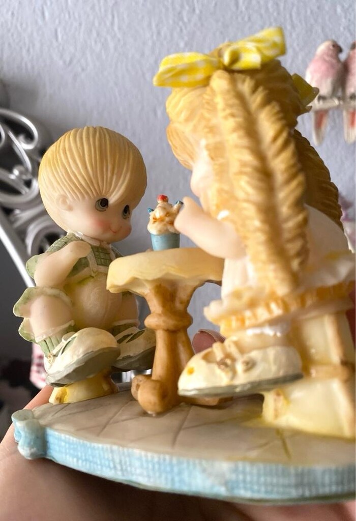 Vintage “Sweet Kids” damgalı Kız - Erkek Çocuk Biblo - 8