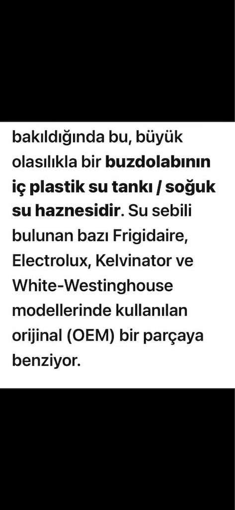 Buzdolabı iç soğuk su tankı - 6