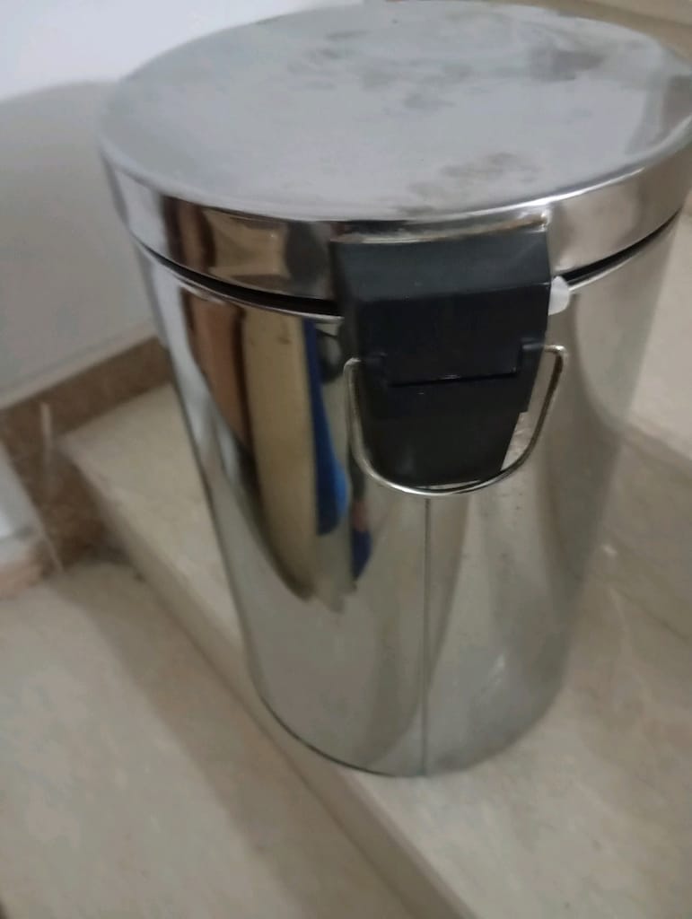 Metal çöp kovası otomatik açma 12 litre temizMetal çöp kovası otomatik - 3