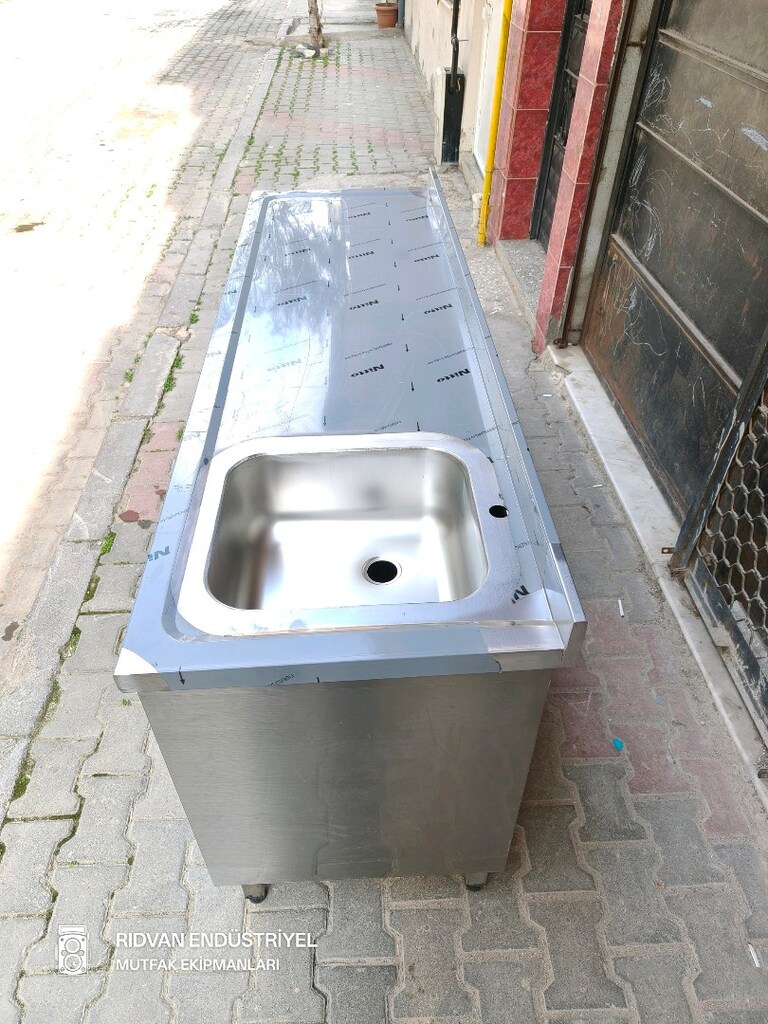 krom evye paslanmaz bulaşık yıkama lavabosu hazır mutfak eviye tezgah - 13